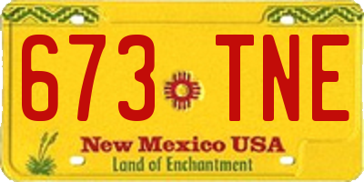 NM license plate 673TNE