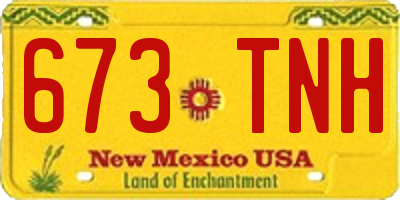 NM license plate 673TNH