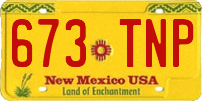 NM license plate 673TNP