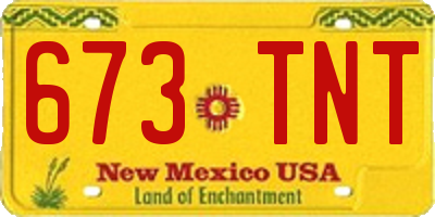 NM license plate 673TNT