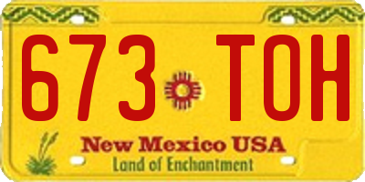 NM license plate 673TOH