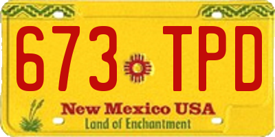 NM license plate 673TPD