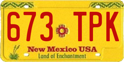 NM license plate 673TPK