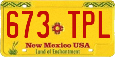 NM license plate 673TPL