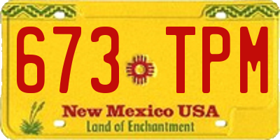 NM license plate 673TPM