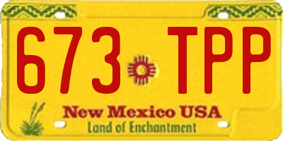 NM license plate 673TPP
