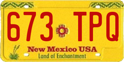 NM license plate 673TPQ