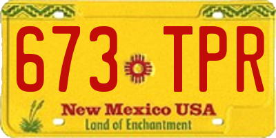 NM license plate 673TPR