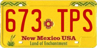 NM license plate 673TPS