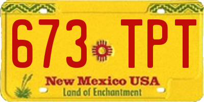 NM license plate 673TPT
