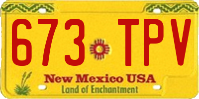 NM license plate 673TPV