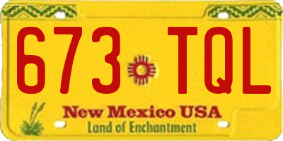 NM license plate 673TQL