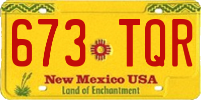 NM license plate 673TQR