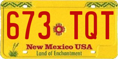 NM license plate 673TQT