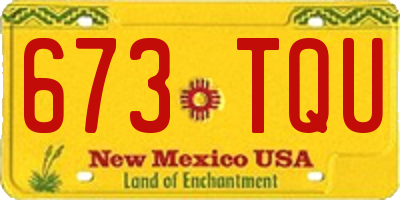 NM license plate 673TQU