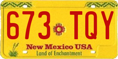 NM license plate 673TQY