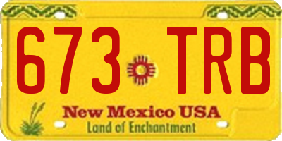 NM license plate 673TRB