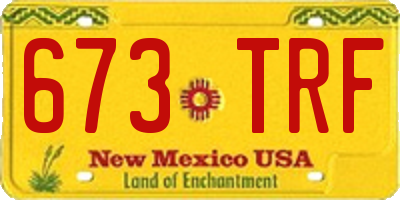 NM license plate 673TRF