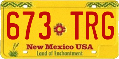 NM license plate 673TRG
