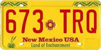 NM license plate 673TRQ