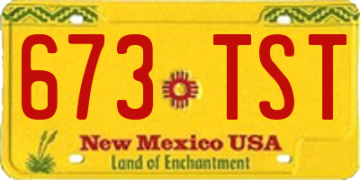 NM license plate 673TST