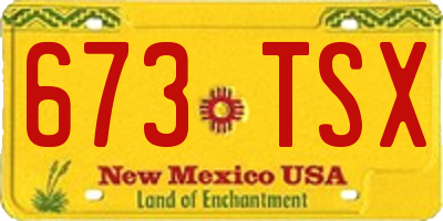 NM license plate 673TSX