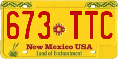 NM license plate 673TTC