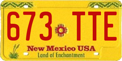 NM license plate 673TTE