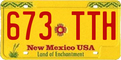NM license plate 673TTH