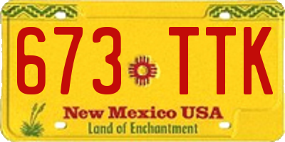 NM license plate 673TTK