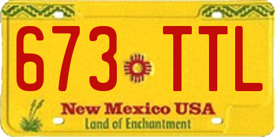 NM license plate 673TTL