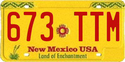 NM license plate 673TTM