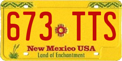 NM license plate 673TTS