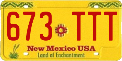 NM license plate 673TTT