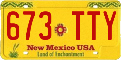 NM license plate 673TTY
