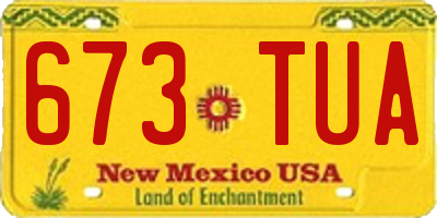NM license plate 673TUA
