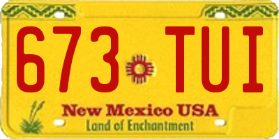NM license plate 673TUI