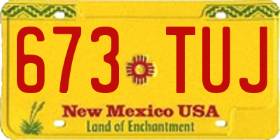 NM license plate 673TUJ