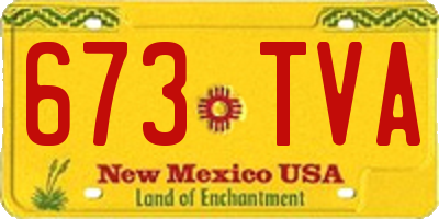 NM license plate 673TVA