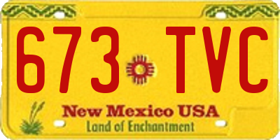 NM license plate 673TVC