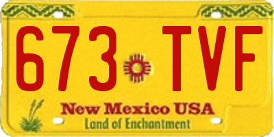 NM license plate 673TVF