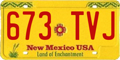 NM license plate 673TVJ