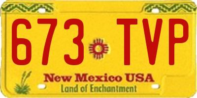 NM license plate 673TVP