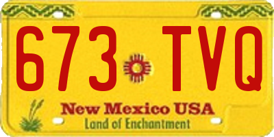 NM license plate 673TVQ