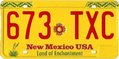 NM license plate 673TXC