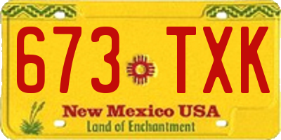NM license plate 673TXK