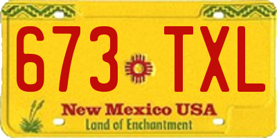 NM license plate 673TXL