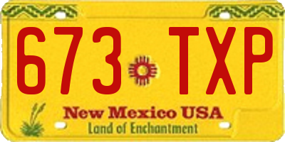 NM license plate 673TXP