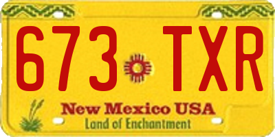 NM license plate 673TXR
