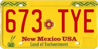 NM license plate 673TYE